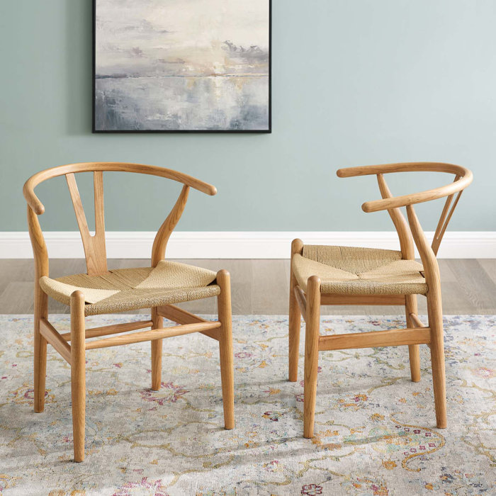 Oliver Hisako Upholstered Slat Back Side Chair in Natural Wayfair